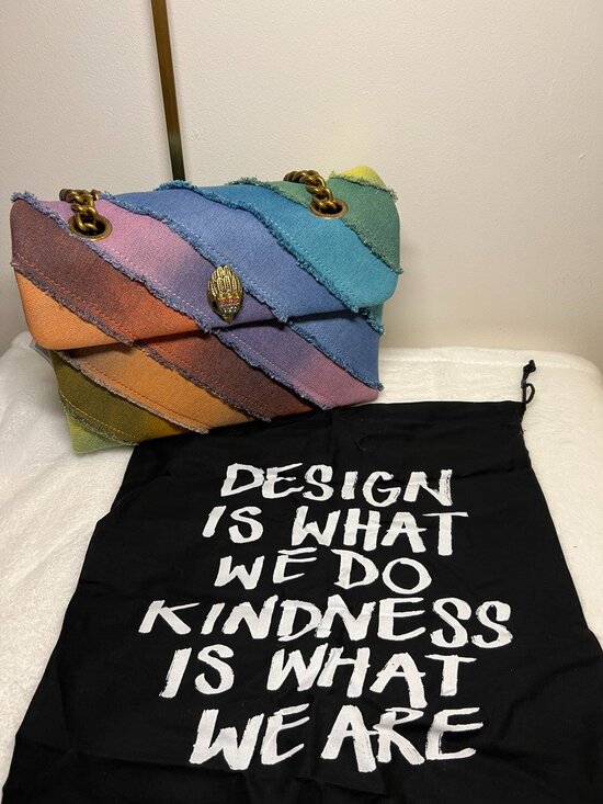 Kurt Geiger Handbags - KURT GEIGER Large Kensington Multicolor Denim Crossbody Bag NWT